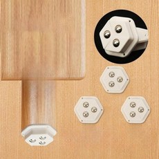 접착식 기구 롤러 세트 롤러 볼 캐스터 4 개 부드러운 회전 휠 롤러 가구 캐스터 360 도 회전, 01 빠른, 01 White