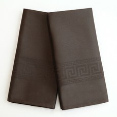 쉬라즈리빙 바리스타 린넨 타월 냅킨 순면, 3개, 진갈색