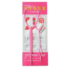 兒童編髮盤發造型工具 拉髮針 女童辮子扎發穿發綁髮套裝, 1套, 12 紅卡普通 粉色