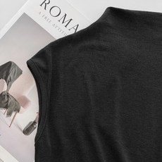 綁帶收腰半高領無袖棉背心 上衣 設計款女款綁帶上衣