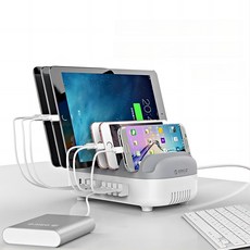 멀티 충전기 거치대 120W 10포트 듀얼코일 충전, 1개, 케이블 길이 30cm, 기본 모델명/품번