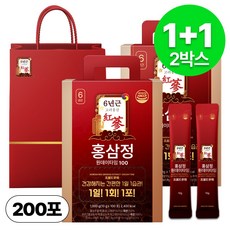 1+1 홍삼정 6년근 하루한포 100회분 대용량+쇼핑백, 2개, 1L