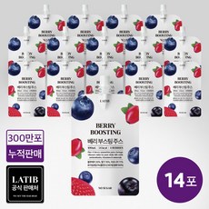 [라티브] 4가지 베리의 강력한 항산화 시너지 베리부스팅 주스, 14개, 100ml