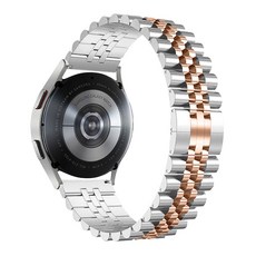 LuA lovel Galaxy Watch 兼容禧年金屬錶帶, 銀色 + 金色