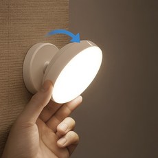 쉐리엘 자석식 회전 무선 LED 자동 센서등 C타입 충전형, 1개, 화이트