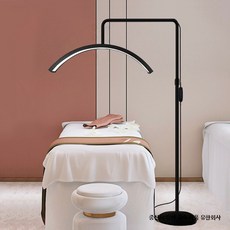 피부관리실 조명 네일 LED 타투 뷰티 스탠드 이동식 블랙(실버 쉘) 2.1m 삼각대 포함, 1개, 블랙 40w 삼색 온도