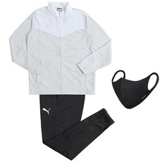 PUMA 立領配色長袖外套長褲套裝+鳥嘴型口罩