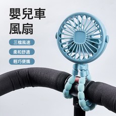 DFMEI 新款便攜式小風扇八爪魚數顯摺疊手持風扇戶外usb充風扇, 八爪魚風扇, T003八爪魚-無搖頭-藍色