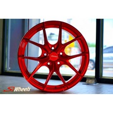 FK鋁圈 17吋 5/112 GS15V 糖果紅車面 紅色精油 提升愛車外觀, 1個