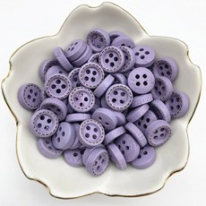 4 버튼 10mm 컬러 의류 버튼 액세서리 웨딩 50 장식 키즈 우드 홀 재봉 미니, 1개, 59