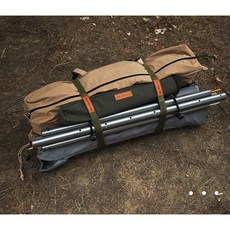 캠핑 버클 벨크로 압축 스트랩, 그린, 1단, 2개