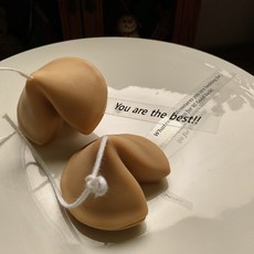 포츈쿠키몰드 행운 메세지 과자 새해 운세몰드 캔들 석고 비누 레진 실리콘 수제, 반투명