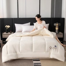 사계절 양모이불 100% 양털이불 호주 봄가을 약 호주산 A형 순면 150x200cm 이불, L. 220x240cm 8kg