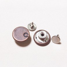 [단추똥꼬] 청바지단추 청자켓 흔들이 단추 5세트 17mm, 1개, (22번)캐 C 동부론즈 5세트