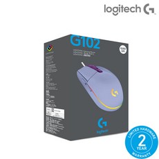 로지텍 G102 2세대 LIGHTSYNC 게이밍 유선마우스 박스 국내정품 +마우스피트 [에스티에스컴퍼니], MU0054, 라일락(마우스)