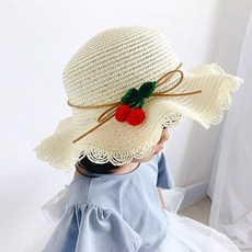 신학기 준비물 고급 유아 아동 어린이 체리손뜨개물결챙 밀짚 모자 봄 여름 가을 새싹 벙거지 매쉬 귀여운 학용품 어린이집 유치원 학교