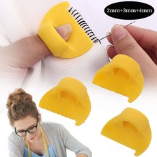 루이 안전형 손바느질 가이드 혁신적인 손가락 보호대 인체공학적 그립 디자인, 3개, 혼색