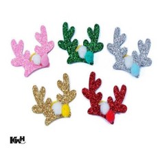 애견 루돌프 자동핀 강아지악세사리 반려견악세사리 강아지머리묶기