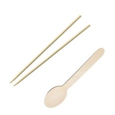 영수 일회용 나무 수저 젓가락 숟가락 세트 50P/나무일회용수저세트/나무수저/배달수저세트/야외일회용수저, 1세트, 50개