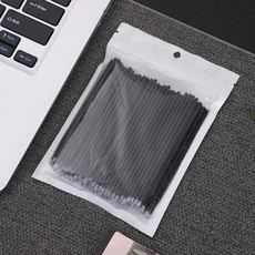 미니 자동차 디테일링 브러시 페인트 리피니싱 헤드 일회 유지보수 도구 틈새 청소, 01 100pcs black