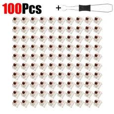 100/1Pcs 3핀 기계식 키보드 스위치 맞춤형 핫스왑 가능 크로스 스템 블루 레드 브라운 호환, 05 100Pcs Brown