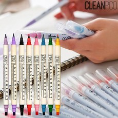 f09 지그메모리시스템 캘리그라픽트윈펜 48색 MS-3400, PURE-BLUE(030)