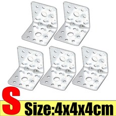 10PCS L자형 코너 브래킷 가구 선반 도금 헤비 고정 커넥터 앵글 아연 듀티, S 5PCS, as the figu shows