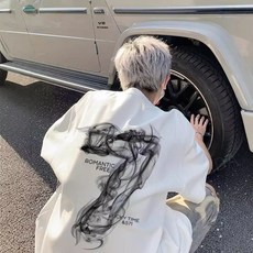 AOKADA 남자 수자 반팔 오버핏 루즈핏 면티 흰티 반팔티 남성 티셔츠