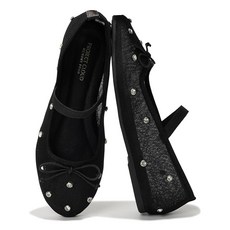 프로젝트 클라우드 발레 플랫슈즈 여성용 크리스탈 엠벨롭 메시 신발 메모리 폼이 있는 논슬립 메리 제인 하루 종일 편안함을 위한 캐주얼 (어뮤티)