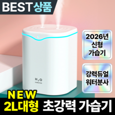 필모어 9세대 2L 초음파 듀얼 가습기 무드등, 펄화이트, 2L초음파가습기