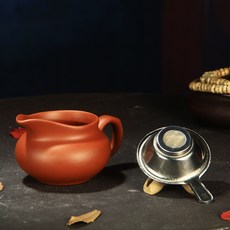 紫砂公道杯 茶海 紫砂功夫茶具配件 紫砂奶壺潮州硃泥壺茶道零配, 純紅公道杯（160ml）送茶漏, 1個