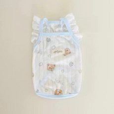 코튼 조끼 여름 고양이 애완견 옷 셔츠 요크셔 테리어 포메라니안 몰타 강아지 작은 의류 의상, 색상: 1. 파란색 / 크기: A. XXS