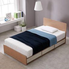 아트박스/플랜데코 디아 3단 수납 침대 SS (매트별매), 그레이