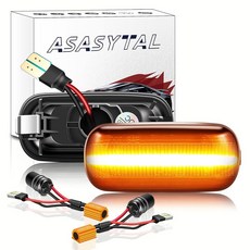 Asasytal 방향 지시등 다이나믹 사이드 인디케이터 앰버 브라이트 옐로우 스모크 렌즈 Canbus 포함 Au-di A3 S3 8P A4 RS4/S4 RS4 B8 A6 S