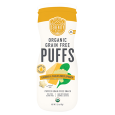 Serenity Kids 유기농 곡물 무함유 퍼프 체다 및 콜리플라워 시금치 42g(1.5oz) Kids (세레니티 키즈), Serenity Kids, 유기농 곡물 무함유 퍼프,