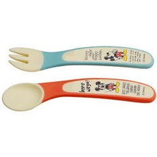 迪士尼 三麗鷗 EDISON baby 兒童學習餐具組 米奇 米妮 維尼 Hello Kitty 學習筷 湯匙 叉子 食物剪, 1個, 寶寶 米奇叉匙組