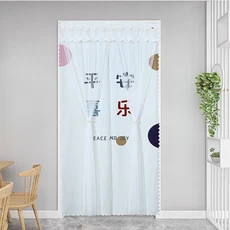 여름 모기 방지 및 곤충 레이스 커튼 침실 장식 더블 오픈 도어 1Pc, 08 85X220cm, 08 B