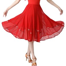 쿠수쿠아 라틴 댄스 스커트 모던 빅 스윙 볼룸 메시 퀸즈 공연 의상