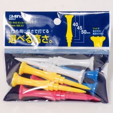 DAIYA GOLF TE-443 高爾夫球座 多種高度選擇 8入組 穩定耐用, DAIYA  TE-443 雙層階段式調整TEE(8支入), 8本入り