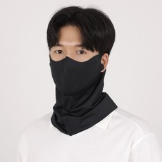 제이쿤 쿨링 자외선 차단 마스크 골프 스포츠, 1개, 블랙1+1