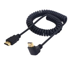 [ 1212079 ] LANMINGLEL 직각 HDMI 코일 케이블 270도 수- 수 스프링 나선형 코드 고속 지원 4K 60Hz 1080P TV PC 노트북과 호환 (상향 각, Upward Angle, 1개