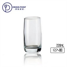 MIT台灣製 玻璃水杯 220mL 12入組, 1個