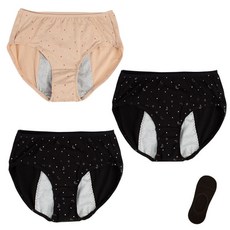 韓國製生理褲 3件+船型襪, 黑色 2 米色 1 襪子 1