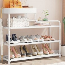 로아 간이 신발정 좁은틈새 정리대 펜트리 선반장, 1개, 화이트