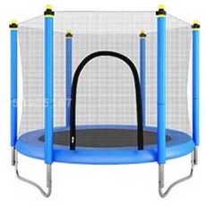 실외 트램폴린 마당 원형 야외용 보호망 야외 방방 놀이터 방방이 다이어트, 1.44m 블루