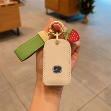 適用於MAZDA 馬自達 鑰匙皮套 CX5 CX3 MAZDA3 CX30 CX-5 副廠商品, 1個, C款 白皮綠繩