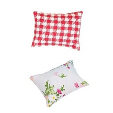 2pcs 1/12 인형 집 쿠션 베개 액세서리 모델 장난감 마이크로 풍경, 구조, 다른 사람