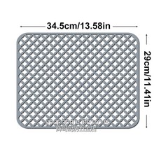 주방 싱크 바닥용 보호대 실리콘 세척기 식기 미끄럼 매트 방지 내열성, silicone, Grey 1pcs