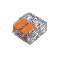레버형콘넥터 단선 연선겸용 푸쉬콘넥터 2P주황색CMK632(0.2-4mm), 1개