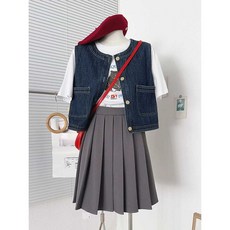 청조끼 데님베스트 캐주얼 연청 데님조끼 조끼 진청